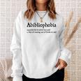Abibliophobia Reader Top Bookworm Reading Sweatshirt Gifts for Her