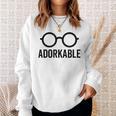 Adorkable Cute Nerd Glasses For Bookworm Book Reader Sweatshirt Gifts for Her Adorkable Cute Nerd Glasses For Bookworm Book Reader Sweatshirt Gifts for Her