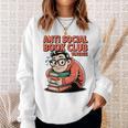Anti Social Book Club Vintage Retro Reader Art Sweatshirt Gifts for Her Anti Social Book Club Vintage Retro Reader Art Sweatshirt Gifts for Her