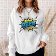 Beer Is My Superpower Comic Book Sweatshirt Gifts for Her