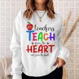 THE BEST TEACHERS TEACH FROM THE HEART NOT BOOK T-SHIRT Men Women Sweatshirt Gifts for Her THE BEST TEACHERS TEACH FROM THE HEART NOT BOOK T-SHIRT Men Women Sweatshirt Gifts for Her