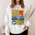 Birthday Boys Shirt Age 5 Superhero Comic Book Theme Party Sweatshirt Gifts for Her