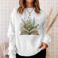 Book Flowers Reading Book Lover Sweatshirt Gifts for Her Book Flowers Reading Book Lover Sweatshirt Gifts for Her