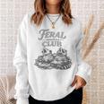 Book Lover Bookworm Feral Readers Club Raccoon Opossum Premium Tri-Blend Sweatshirt Gifts for Her
