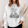 Book Lover Bookworm Feral Readers Club Raccoon Opossum Sweatshirt Gifts for Her