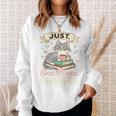 Book Lover Cute Cat Coffee Just 1 More Chapter Cozy Reading Sweatshirt Gifts for Her
