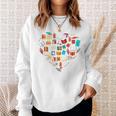 Book Lover Heart Shape Reading Club Librarian Bookworm Premium Tri-Blend Sweatshirt Gifts for Her