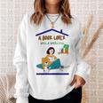 A Book Lover With A Willful Cat Women Kids Sweatshirt Gifts for Her A Book Lover With A Willful Cat Women Kids Sweatshirt Gifts for Her