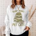 Book Lover Women Read Books Pet Cats Premium Tri-Blend Sweatshirt Gifts for Her