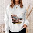 Book Lovers Cats Sweatshirt Gifts for Her Book Lovers Cats Sweatshirt Gifts for Her