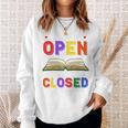 If My Book Is Open Your Mouth Is Closed Reading Books Performance Sweatshirt Gifts for Her If My Book Is Open Your Mouth Is Closed Reading Books Performance Sweatshirt Gifts for Her