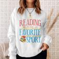 Book Reading Reading Is My Favorite Sport Raglan Baseball Tee Sweatshirt Gifts for Her