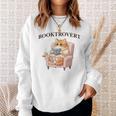 BOOKTROVERT Cute Cat With Tea Cozy Sweater And Book Sweatshirt Gifts for Her BOOKTROVERT Cute Cat With Tea Cozy Sweater And Book Sweatshirt Gifts for Her