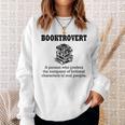 Booktrovert Definition Book Lover Bookworm Bookish Reading Sweatshirt Gifts for Her