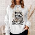 Booktrovert Raccoon Reading And Coffee For Book Lover Sweatshirt Gifts for Her