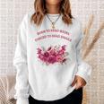 Born To Read Books Forced To Read Emails Floral Sweatshirt Gifts for Her