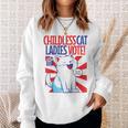 Childless Cat Ladies Vote Kamala Harris Cute Comic Book Cat Raglan Baseball Tee Sweatshirt Gifts for Her Childless Cat Ladies Vote Kamala Harris Cute Comic Book Cat Raglan Baseball Tee Sweatshirt Gifts for Her
