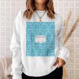 Classic Sky Blue Composition Book School Book Teachers Sweatshirt Gifts for Her Classic Sky Blue Composition Book School Book Teachers Sweatshirt Gifts for Her