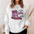 I Closed My Book To Be Here Fall Pumpkin Sweatshirt Gifts for Her