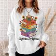 Coffee & Book Lover Reader Mexican Spanish Cafecito & Libros Sweatshirt Gifts for Her Coffee & Book Lover Reader Mexican Spanish Cafecito & Libros Sweatshirt Gifts for Her