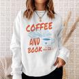 Coffee And Books I Love Them Both Vintage Retro Book Lover Sweatshirt Gifts for Her