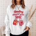 Coquette Reading Is My Favorite Sport Cute Book Lovers Premium Tri-Blend Sweatshirt Gifts for Her