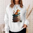 Cute Cat Lovers Book Lovers For Women And Men Sweatshirt Gifts for Her