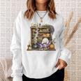 Cute Halloween Bookshelf Premium Tri-Blend Sweatshirt Gifts for Her