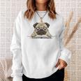 Cute Pug Dog Reading Book Love To Read Sweatshirt Gifts for Her
