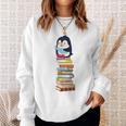 Cute Reading Penguin Women's Tops Book Lovers Sweatshirt Gifts for Her