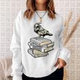 Dark Academia Aesthetic Raven Crow On Old Vintage Books Sweatshirt Gifts for Her Dark Academia Aesthetic Raven Crow On Old Vintage Books Sweatshirt Gifts for Her