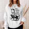 Defend Your Local Public Library Cat Knight Book Lover Sweatshirt Gifts for Her