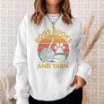 Dogs Books And Yarn Crocheting Retro Sweatshirt Gifts for Her Dogs Books And Yarn Crocheting Retro Sweatshirt Gifts for Her