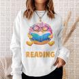 Donut Stop Reading Cute Book Reader Bookworm Donut Day Sweatshirt Gifts for Her