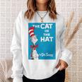 Dr Seuss The Cat In The Hat Book Cover Premium Sweatshirt Gifts for Her