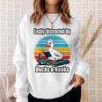 Ducks Books Lover Easily Distracted By Ducks & Books Sweatshirt Gifts for Her