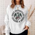 Easily Distracted By Dragons & Books Sweatshirt Gifts for Her