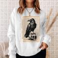 Edgar Allan Poe Raven Gothic Book Lover Sweatshirt Gifts for Her