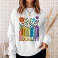 Equality Books Wildflower Rainbow LGBT Lesbian Gay Pride Sweatshirt Gifts for Her Equality Books Wildflower Rainbow LGBT Lesbian Gay Pride Sweatshirt Gifts for Her