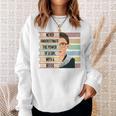 Feminist Ruth Bader Ginsburg RBG Quote Girl With Book Women Raglan Baseball Tee Sweatshirt Gifts for Her
