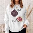 Fig 1 Figs Fruit Scientific Drawing Textbook Graphic Sweatshirt Gifts for Her