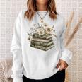 Floral Boho Flowers Books Camo Teacher Wildflowers Reading Sweatshirt Gifts for Her