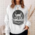 French Bulldog Reading Book Coffee Sky Glasses Sweatshirt Gifts for Her French Bulldog Reading Book Coffee Sky Glasses Sweatshirt Gifts for Her