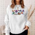 Ghost Book Reading Halloween Books Lover Teacher Kids Performance Sweatshirt Gifts for Her