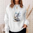 Go Away I'm Reading a Book Dragon Books And Dragons Bookish Premium Tri-Blend Sweatshirt Gifts for Her