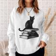 Goth Mystical Gothic Books & Cat Sweatshirt Gifts for Her