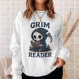 Grim Reader Dark Humor Read Book & Library Lovers Sweatshirt Gifts for Her