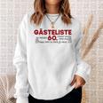 Guest List 60th Guest List Guest Book 60th Birthday Woman Man Sweatshirt Gifts for Her Guest List 60th Guest List Guest Book 60th Birthday Woman Man Sweatshirt Gifts for Her