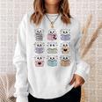 Halloween Ghosts Reading Books Pattern Spooky Kawaii Anime Sweatshirt Gifts for Her Halloween Ghosts Reading Books Pattern Spooky Kawaii Anime Sweatshirt Gifts for Her