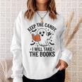 Halloween Keep The Candy I'Ll Take Books Ghost Book Lovers Sweatshirt Gifts for Her Halloween Keep The Candy I'Ll Take Books Ghost Book Lovers Sweatshirt Gifts for Her